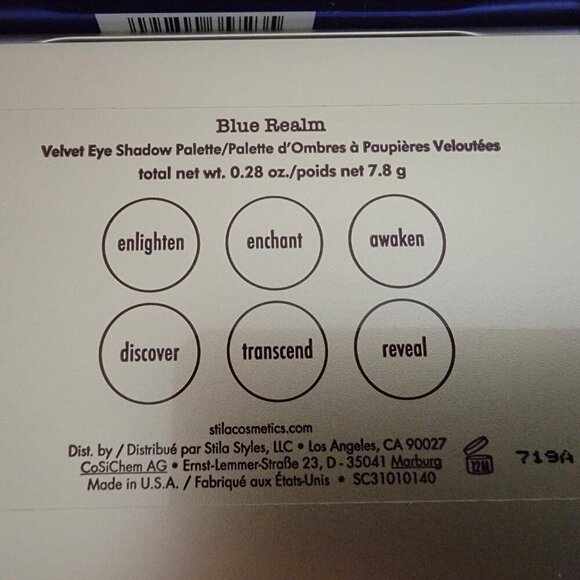 Stila Blue Realm Eyeshadow Velvet Cream Powder  Palette Beauty Gifts NEW in Box - Picture 10 of 13